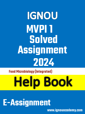 IGNOU MVPI 1 Solved Assignment 2024